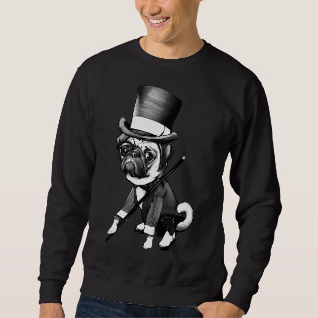 Pug Fred Astaire Essential T-Shirt 303 Lång Ärmad Tröja (Framsida)