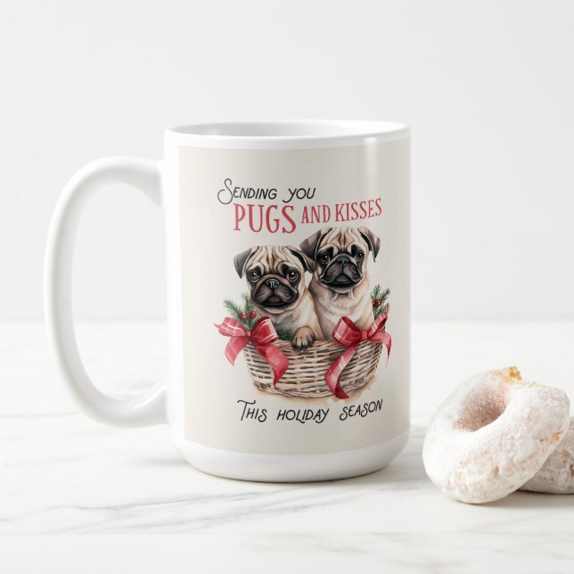 Pug Funny jul Hund Coffee Mugg (Med munk)