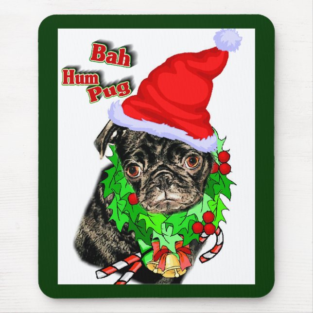 Pug Funny julklapp Musmatta (Framsidan)
