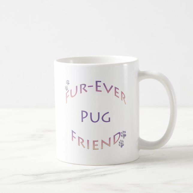 Pug Furever Friend Kaffemugg (Höger)