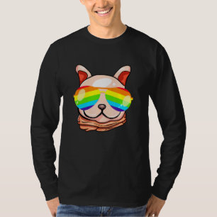 Pug Glass Hund Solglasögon Lesbisk Outfit Trans Gi T Shirt