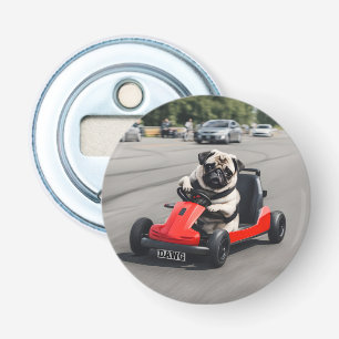 Pug go-kart-tävla flasköppnare