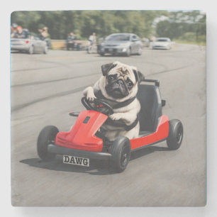 Pug go-kart-tävla stenunderlägg