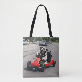 Pug go-kart-tävla tygkasse