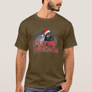 Pug God jul Black Pug Hund Julafton Pajama Manar T Shirt