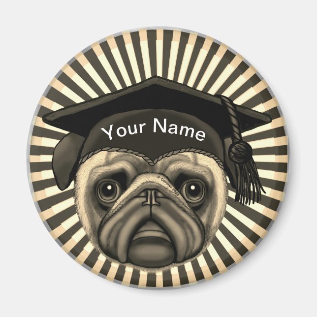 Pug Grad Magnet (Framsidan)