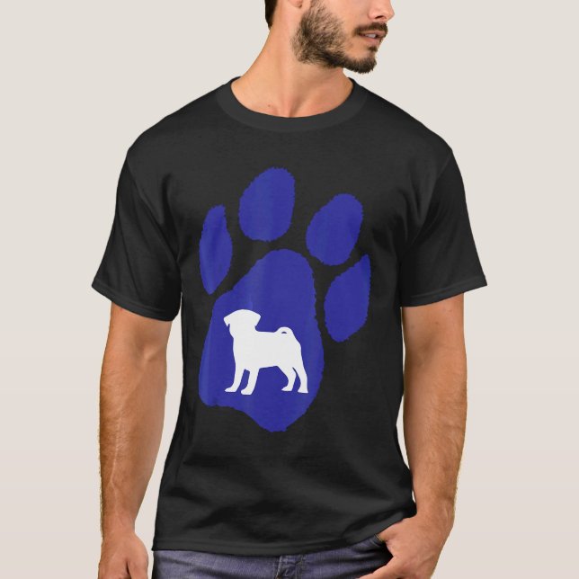 Pug-grafik T Shirt (Framsida)