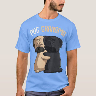 Pug Grandma Hund Mamma Älskare Owner Women T Shirt