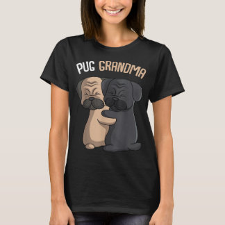 Pug Grandma Hund Mamma Älskare Owner Women T Shirt