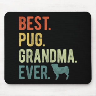 Pug Grandma Hundälskare Mors dag Musmatta
