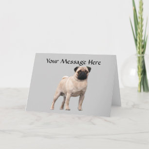 Pug Greeting Card Helgkort