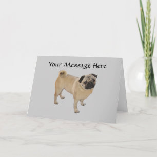 Pug Greeting Card Helgkort