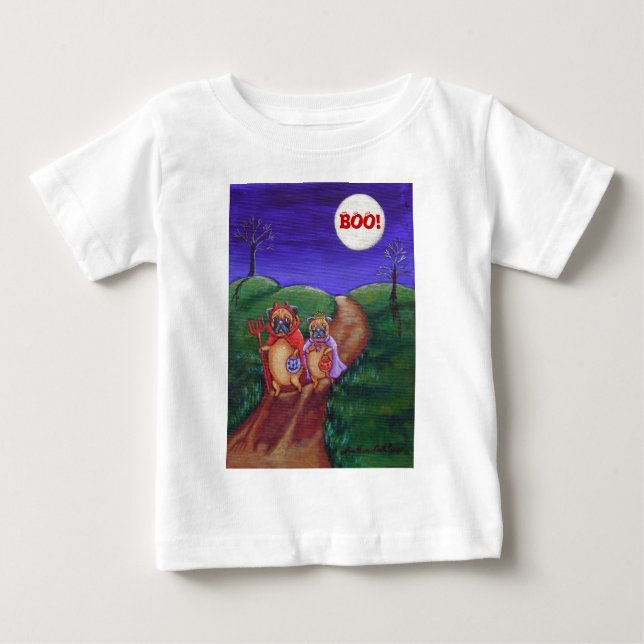 Pug Halloween Shirt T (Framsida)