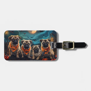 Pug Halloween Spooky Bagagebricka