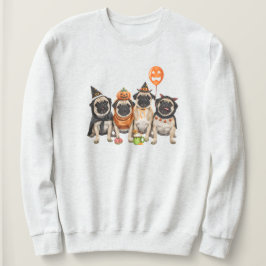 Pug Halloween Sweatshirt-Halloween Dog Mom  T Shirt