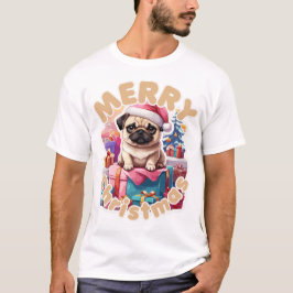 Pug Hälsning God jul för honom T Shirt