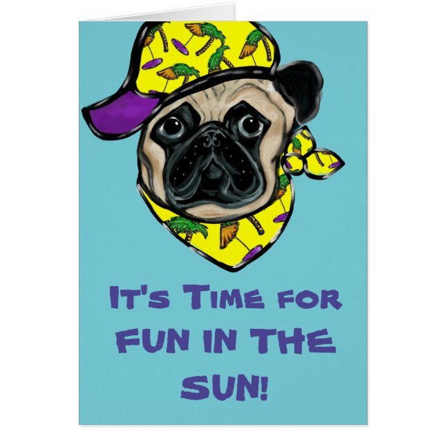 Pug Hälsningskort (Framsidan)