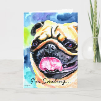 Pug-hälsningskort Kort