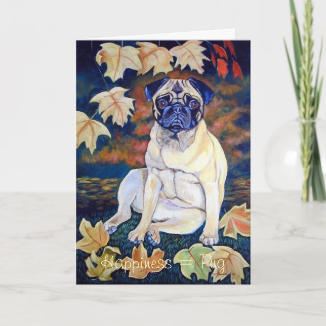 Pug-hälsningskort/kort Kort (Framsida)