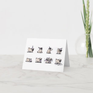 Pug Hat Birthday Card - design av Cole Goco Kort