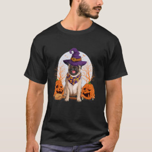 Pug häxa Halloween hund valp dräkt kostym trick T Shirt