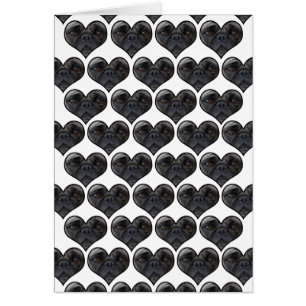 Pug Hearts Hälsningskort