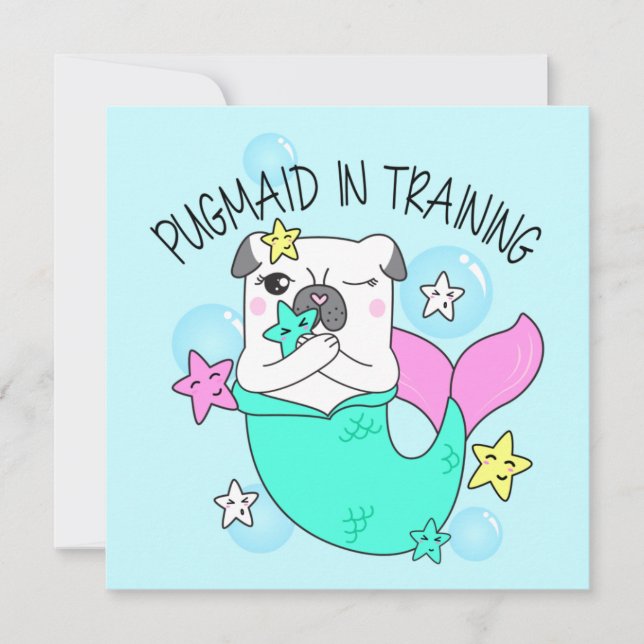 Pug helgdag-kort julkort (Framsida)