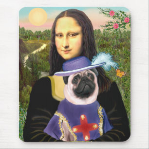 Pug (Herr) - Mona Lisa - Anpassad Musmatta
