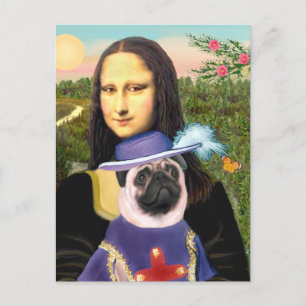 Pug (Herr) - Mona Lisa Vykort