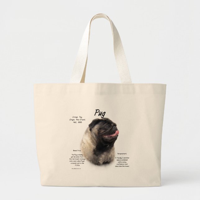 Pug History Design Jumbo Tygkasse (Framsidan)