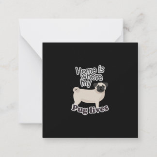 Pug Home Anteckningskort