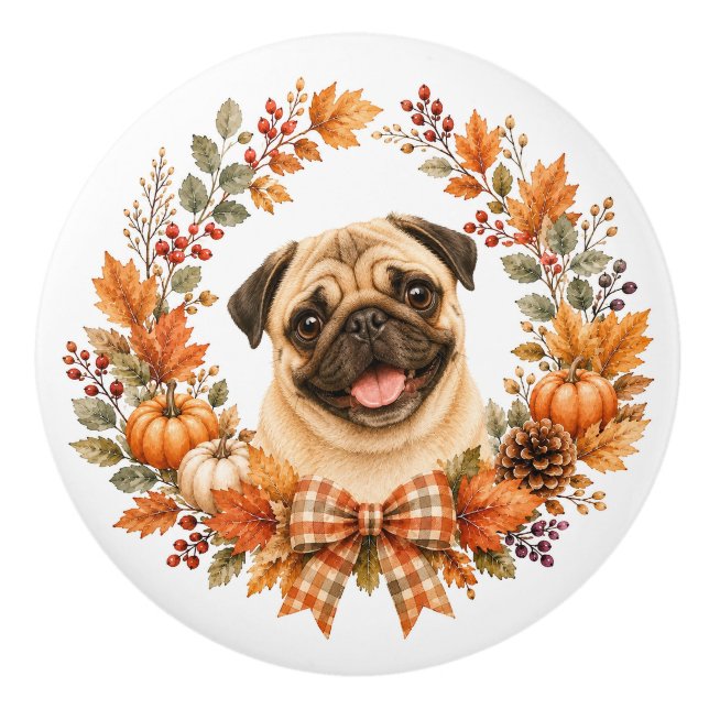 Pug höstkrans knopp (Framsidan)