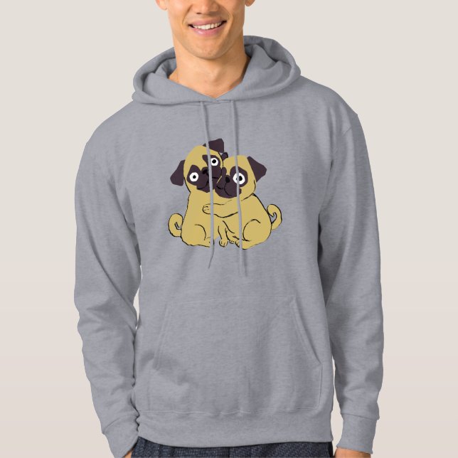 Pug hug  hoodie (Framsida)
