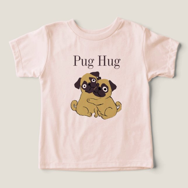 Pug hug  t shirt (Design Framsida)