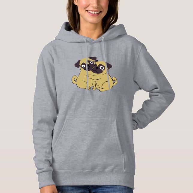 Pug hug  t shirt (Framsida)