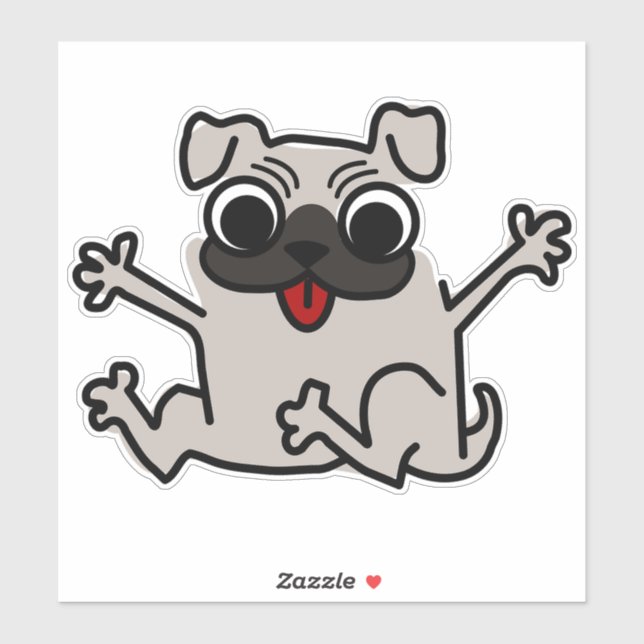 Pug Hugs Klistermärken (Ark)