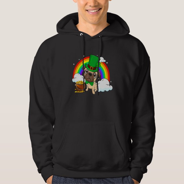 Pug Hund 1 Hoodie (Framsida)