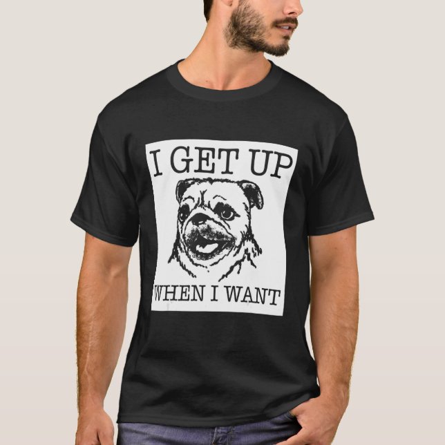 Pug hund 1 t shirt (Framsida)