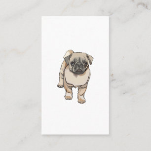 Pug Hund Affärskort Visitkort