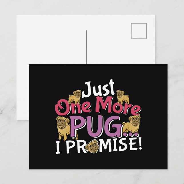 Pug Hund älskare - bara ytterligare ett löfte Vykort (Fram/baksida)