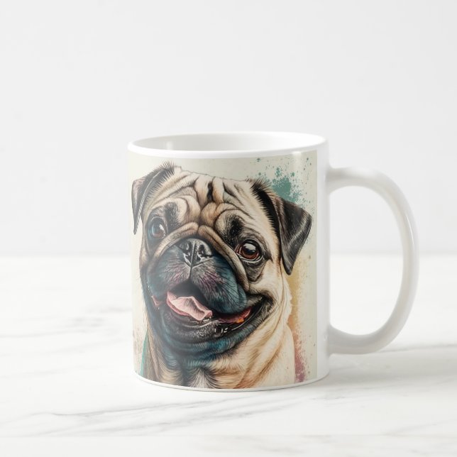 Pug hund älskare mugg hund mamma mugg (Höger)