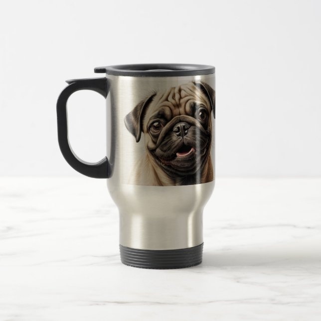 Pug hund älskare mugg hund mamma mugg (Vänster)