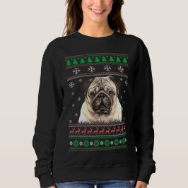 Pug Hund älskare Ugly jul Sweater Julafton Gift T Shirt