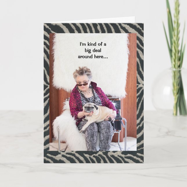 Pug Hund är en stor affär här Kort (Framsida)