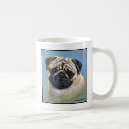 Pug Hund Art by Glenda S. Harlan Kaffemugg