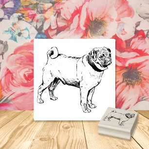 Pug Hund aveln Stämpel