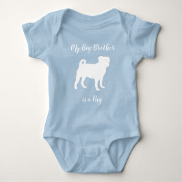 Pug Hund Baby Shower Blue Puppy Boy T Shirt