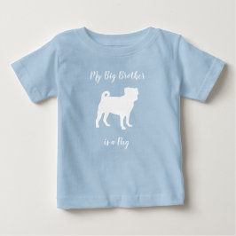 Pug Hund Baby Shower Blue Puppy Boy T Shirt