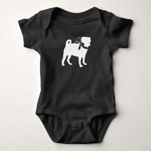 Pug Hund Baby Shower Grått Puppy Kön Neutral T Shirt