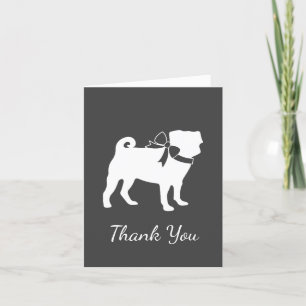 Pug Hund Baby Shower Grått Puppy Kön Neutral Tack Kort